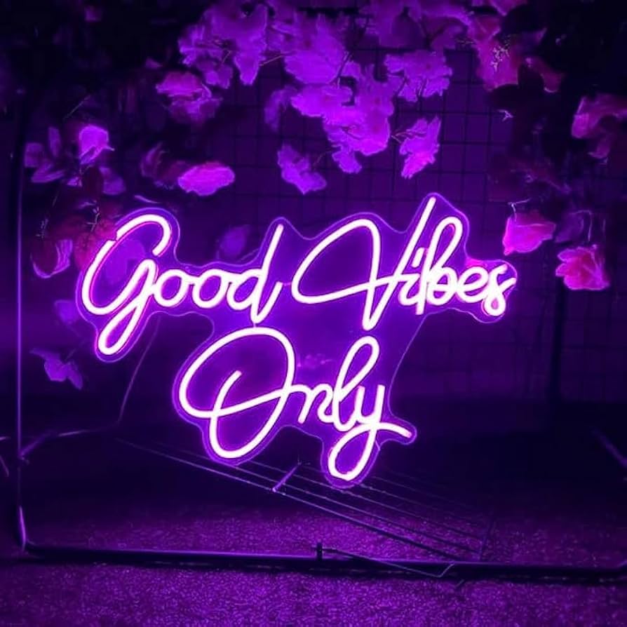 good vibes only neon sign